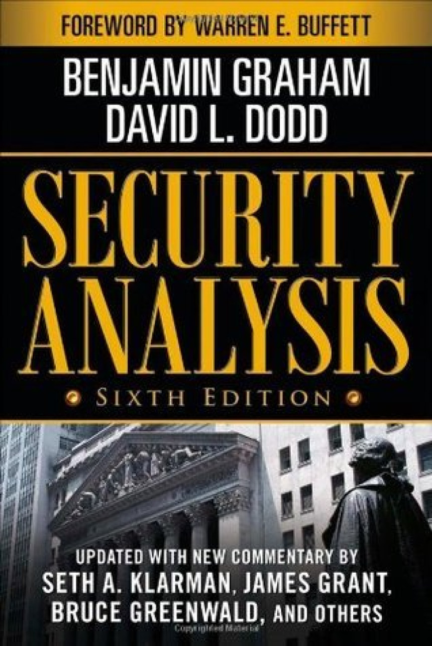 PDF Download Security Analysis by Benjamin Graham ,  David Dodd ,  Warren Buffett  (Foreword)