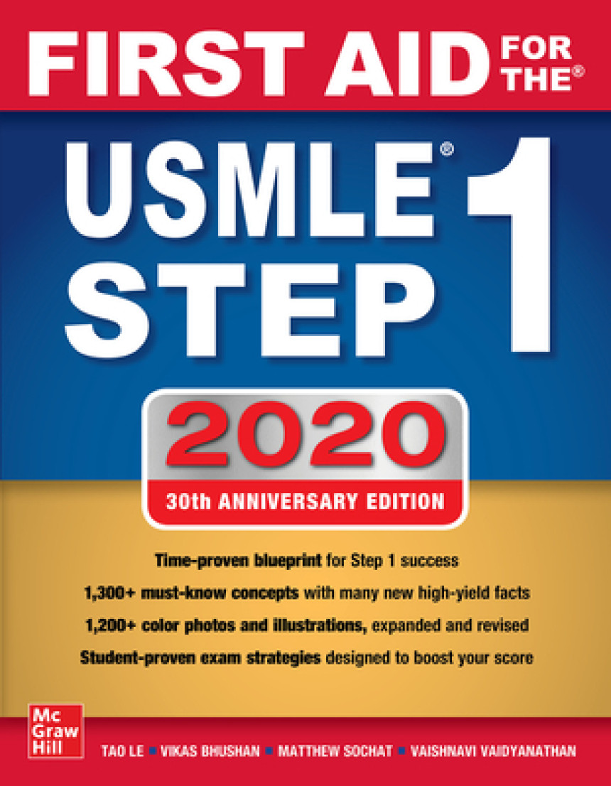 Free Download First Aid for the USMLE Step 1 2020 by Tao Le ,  Vikas Bhushan