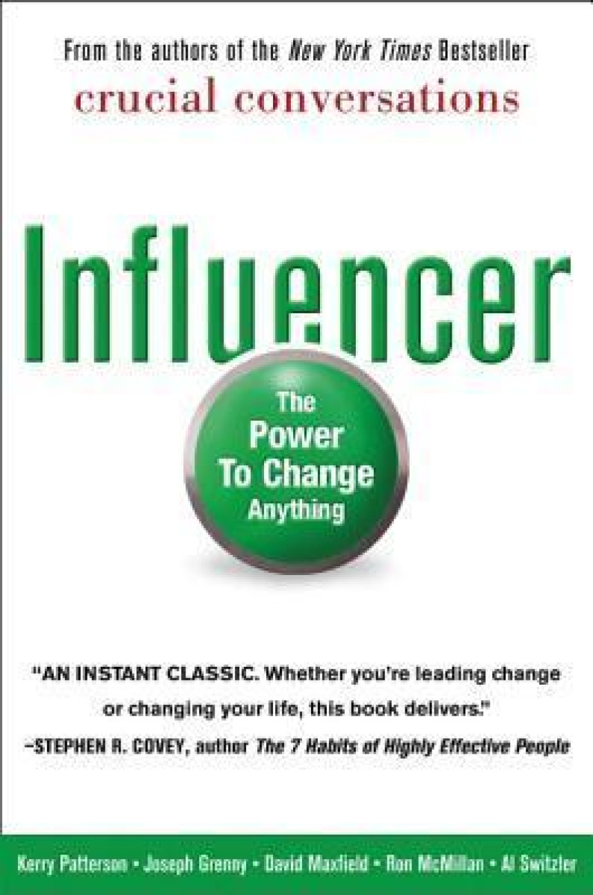 Free Download Influencer: The Power to Change Anything by Kerry Patterson ,  Joseph Grenny ,  David Maxfield ,  Ron McMillan ,  Al Switzler